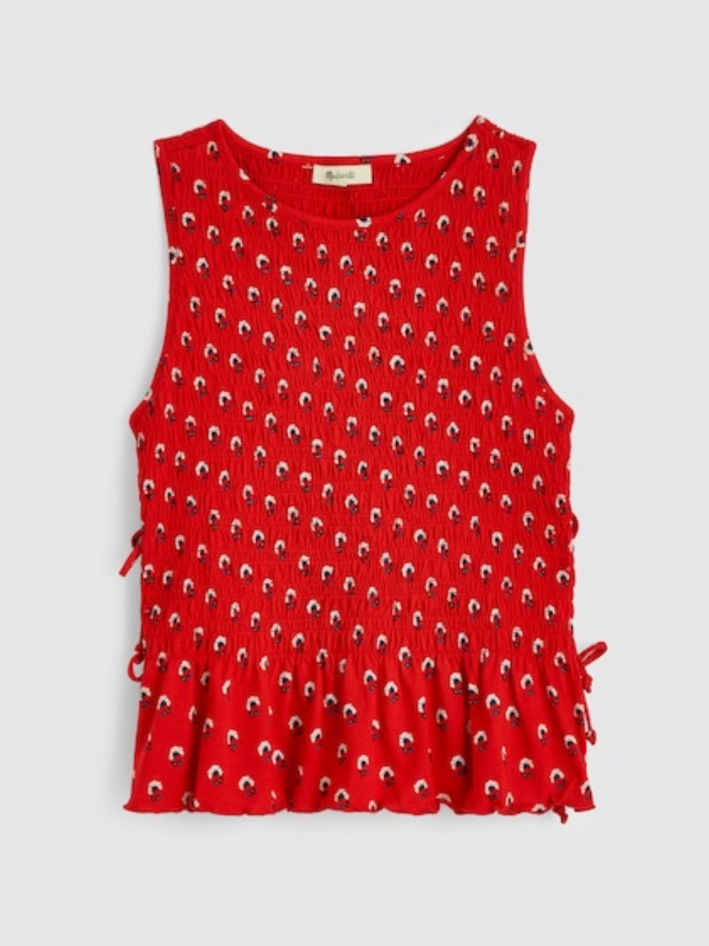 Madewell Side-Tie Smocked Tank
